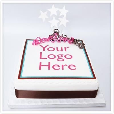 Picture of SQUARE LOGO CAKE.