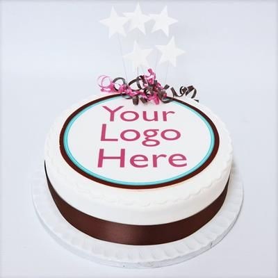 Picture of ROUND LOGO CAKE.