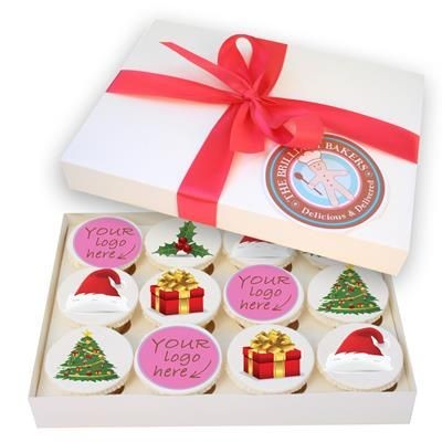Picture of 12 CHRISTMAS LOGO CUPCAKE