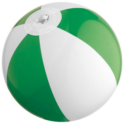 green and white beach balls