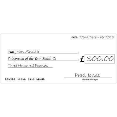 Picture of CHARITY CHEQUE.