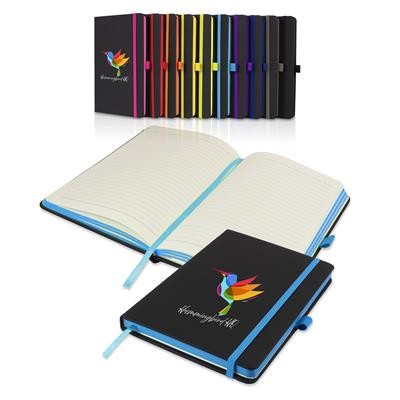 Picture of FULL COLOUR DENIRO EDGE A5 LINED SOFT TOUCH NOTE BOOK