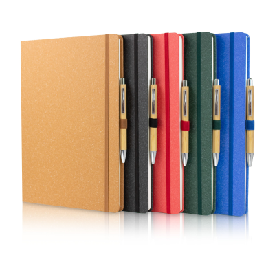 Picture of ENVIROBOOK A4 FSC & AMICA BALL PEN SET.