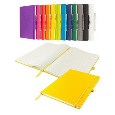 Picture of DUNN A4 PU SOFT FEEL LINED NOTEBOOK in Yellow