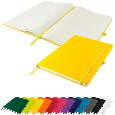 Picture of DUNN A4 PU SOFT FEEL LINED NOTE BOOK in Yellow.
