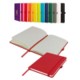 Picture of DIMES A5 LINED SOFT TOUCH PU NOTEBOOK in Red