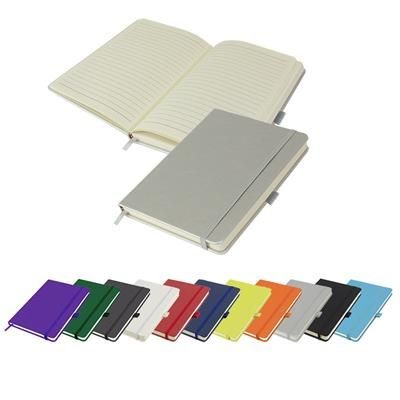 Picture of FULL COLOUR PRINTED DIMES A5 LINED SOFT TOUCH PU NOTE BOOK 196 PAGES in Light Grey