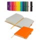 Picture of DIMES A5 LINED SOFT TOUCH PU NOTEBOOK in Orange