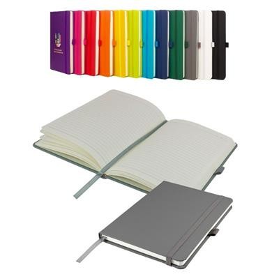 Picture of DIMES A5 LINED SOFT TOUCH PU NOTEBOOK in Grey