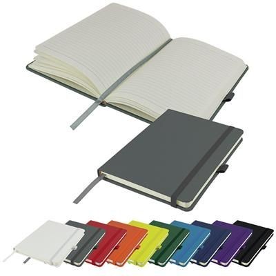 Picture of DIMES A5 LINED SOFT TOUCH PU NOTE BOOK 196 PAGES in Grey.