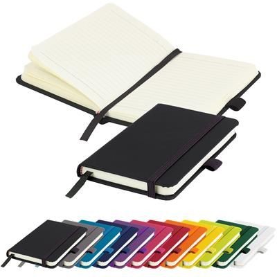 Picture of FULL COLOUR PRINTED MORIARTY A6 LINED SOFT TOUCH PU NOTE BOOK 196 PAGES in Black