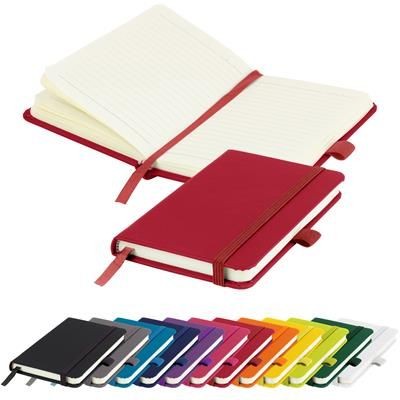 Picture of FULL COLOUR PRINTED MORIARTY A6 LINED SOFT TOUCH PU NOTE BOOK 196 PAGES in Red.