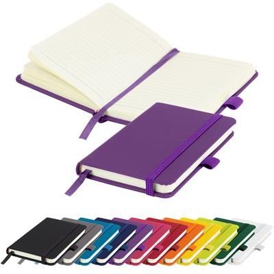 Picture of FULL COLOUR PRINTED MORIARTY A6 LINED SOFT TOUCH PU NOTE BOOK 196 PAGES in Purple.