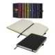 Picture of DENIRO A5 LINED SOFT TOUCH PU NOTEBOOK in Black