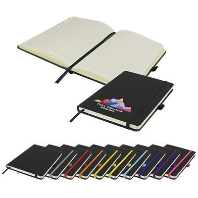 Picture of FULL COLOUR PRINTED DENIRO A5 LINED SOFT TOUCH PU NOTE BOOK.