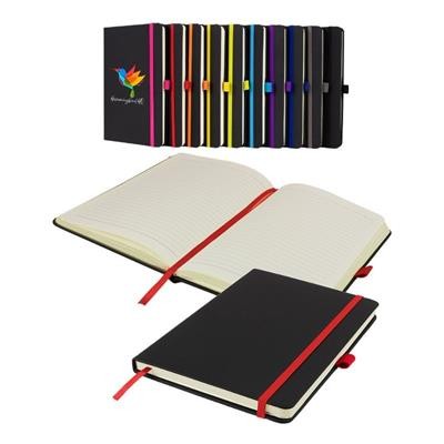 Picture of DENIRO A5 LINED SOFT TOUCH PU NOTEBOOK in Red