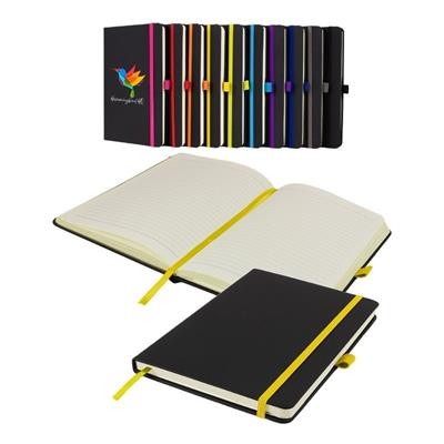 Picture of DENIRO A5 LINED SOFT TOUCH PU NOTEBOOK in Yellow