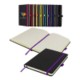 Picture of DENIRO A5 LINED SOFT TOUCH PU NOTEBOOK in Purple