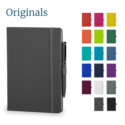 Picture of WATSON A5 NOTE BOOK & WRIGHT BALL PEN SET in Dark Grey