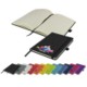 Picture of FULL COLOUR PRINTED WATSON A5 BUDGET LINED SOFT TOUCH PU NOTE BOOK in Black