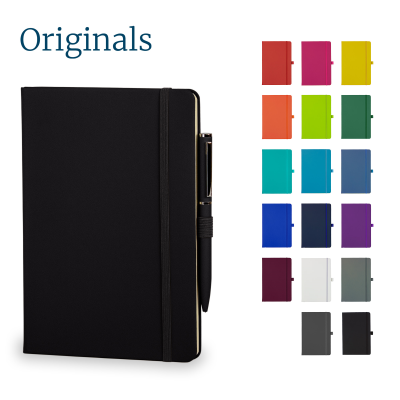 Picture of WATSON A5 NOTE BOOK & WRIGHT BALL PEN SET in Black