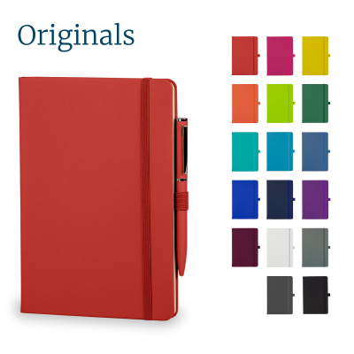 Picture of WATSON A5 NOTE BOOK & WRIGHT BALL PEN SET in Red