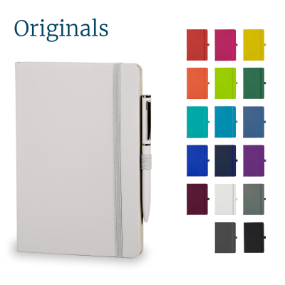 Picture of WATSON A5 NOTE BOOK & WRIGHT BALL PEN SET in White