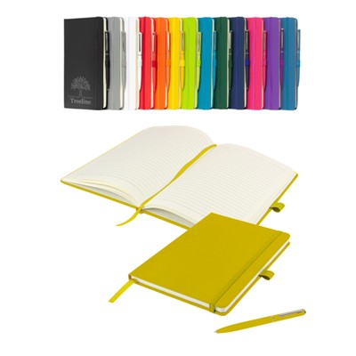 Picture of WATSON A5 VALUE-FOR-MONEY NOTEBOOK & PEN in Yellow
