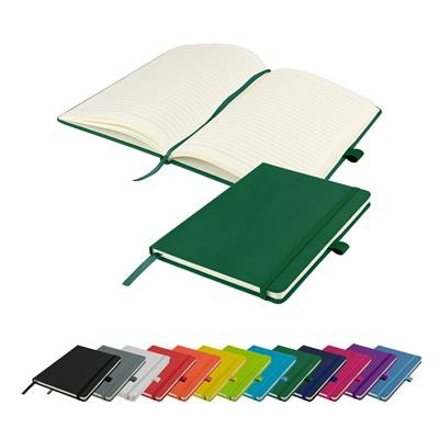 Picture of WATSON A5 BUDGET LINED SOFT TOUCH PU NOTE BOOK in Green