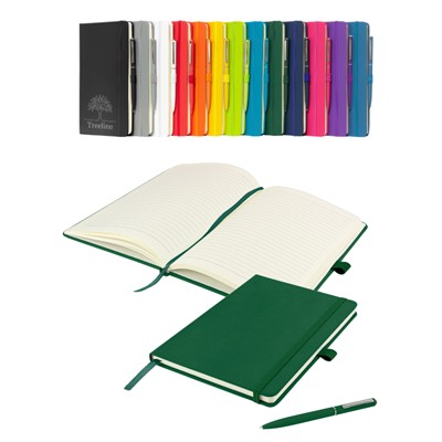 Picture of WATSON A5 VALUE-FOR-MONEY NOTEBOOK & PEN in Green