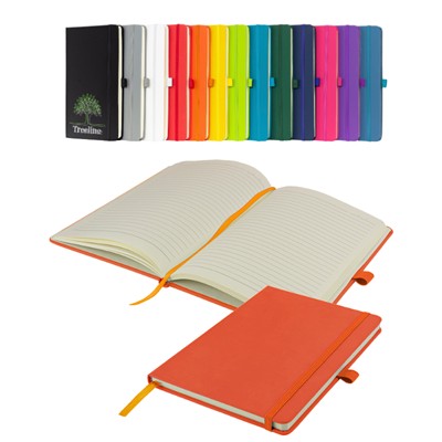Picture of WATSON A5 BUDGET LINED SOFT TOUCH PU NOTEBOOK in Orange