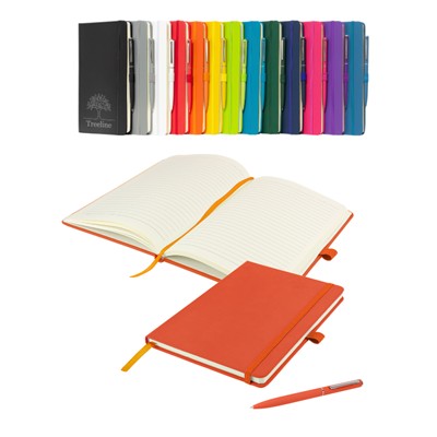 Picture of WATSON A5 VALUE-FOR-MONEY NOTEBOOK & PEN in Orange