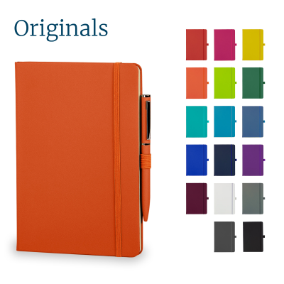 Picture of WATSON A5 NOTE BOOK & WRIGHT BALL PEN SET in Orange