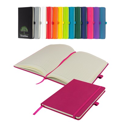 Picture of WATSON A5 BUDGET LINED SOFT TOUCH PU NOTEBOOK in Pink