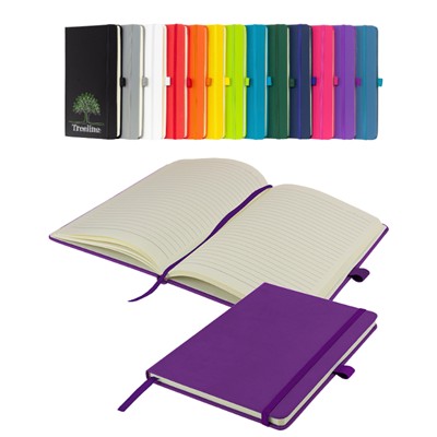 Picture of WATSON A5 BUDGET LINED SOFT TOUCH PU NOTEBOOK in Purple