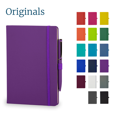 Picture of WATSON A5 NOTE BOOK & WRIGHT BALL PEN SET in Purple