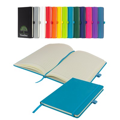 Picture of WATSON A5 BUDGET LINED SOFT TOUCH PU NOTEBOOK in Teal