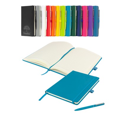 Picture of WATSON A5 VALUE-FOR-MONEY NOTEBOOK & PEN in Teal