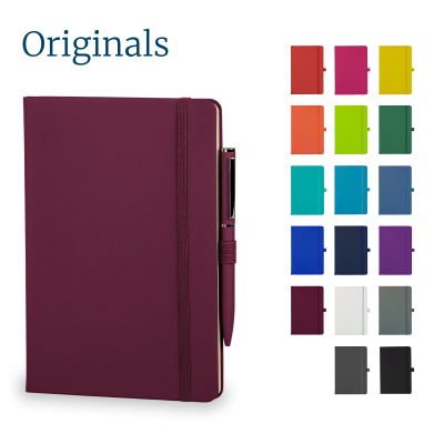 Picture of WATSON A5 NOTE BOOK & WRIGHT BALL PEN SET in Burgundy