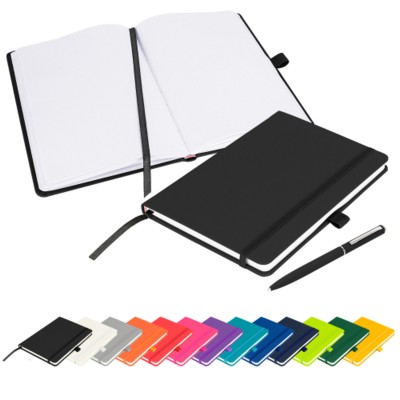 Picture of NOTES LONDON – WILSON BLANCO A5 FSC NOTE BOOK & PEN SET in Black
