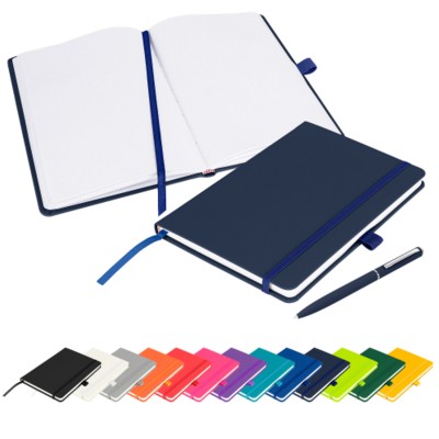 Picture of NOTES LONDON – WILSON BLANCO A5 FSC NOTE BOOK & PEN SET in Navy.