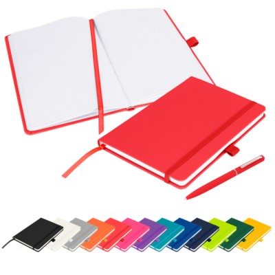 Picture of NOTES LONDON – WILSON BLANCO A5 FSC NOTE BOOK & PEN SET in Red