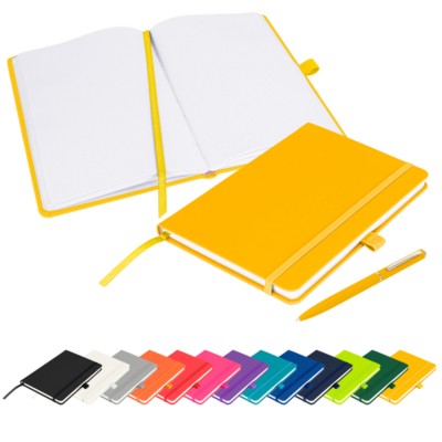 Picture of NOTES LONDON – WILSON BLANCO A5 NOTE BOOK AND PEN SET in Yellow