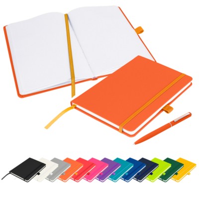 Picture of NOTES LONDON – WILSON BLANCO A5 FSC NOTE BOOK & PEN SET in Orange.