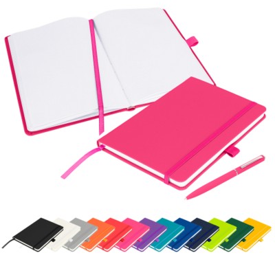Picture of NOTES LONDON – WILSON BLANCO A5 FSC NOTE BOOK & PEN SET in Pink