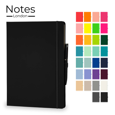 Picture of WILSON A4 NOTE BOOK & WRIGHT BALL PEN SET in Black