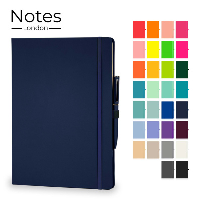 Picture of WILSON A4 NOTE BOOK & WRIGHT BALL PEN SET in Navy