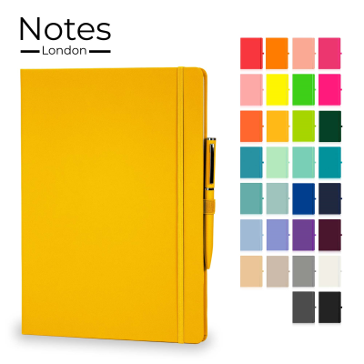 Picture of WILSON A4 NOTE BOOK & WRIGHT BALL PEN SET in Yellow