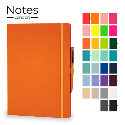 Picture of WILSON A4 NOTE BOOK & WRIGHT BALL PEN SET in Orange