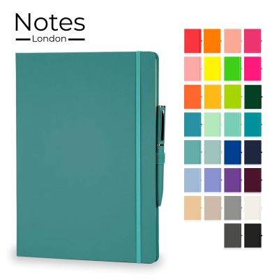 Picture of WILSON A4 NOTE BOOK & WRIGHT BALL PEN SET in Pastel Teal